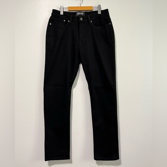 DUER Men’s L2X Relaxed Tapered Black Jeans Size 33W x 32L - Picture 2 of 14